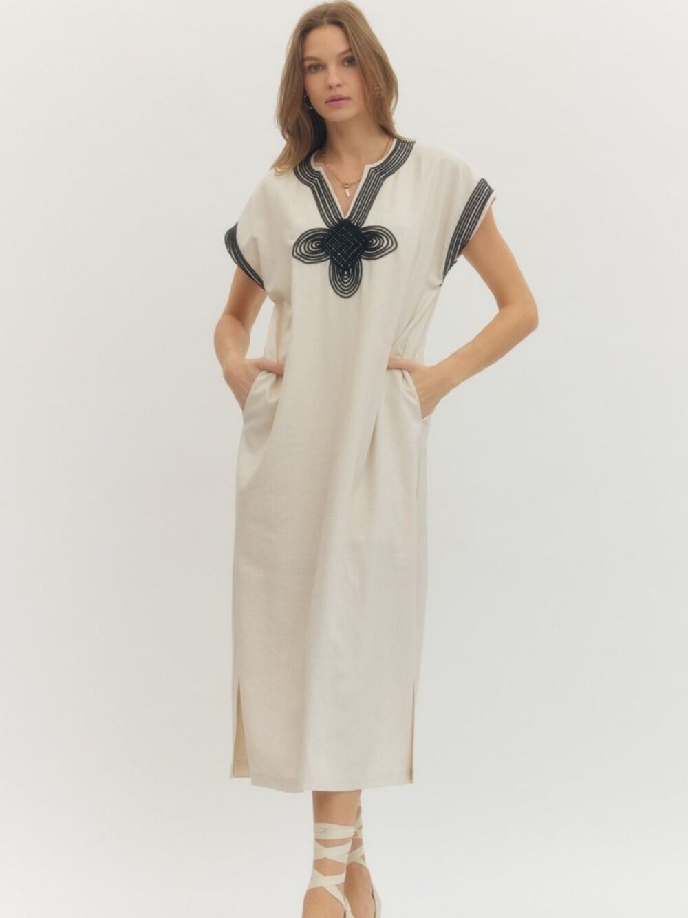 Drew Linen Midi Dress
